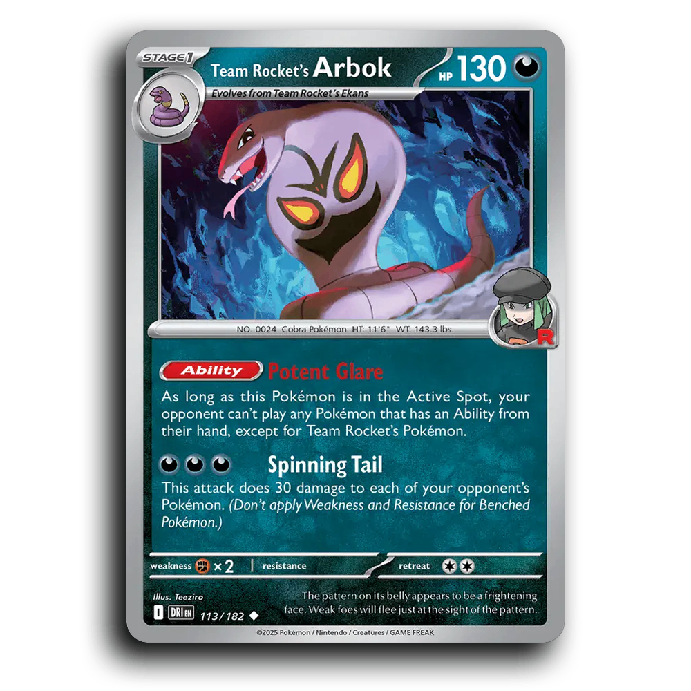 Team Rocket's Arbok - 113/182 [SV10 - Destined Rivals]