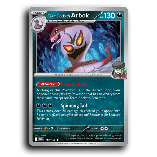 Team Rocket's Arbok - 113/182 [SV10 - Destined Rivals]