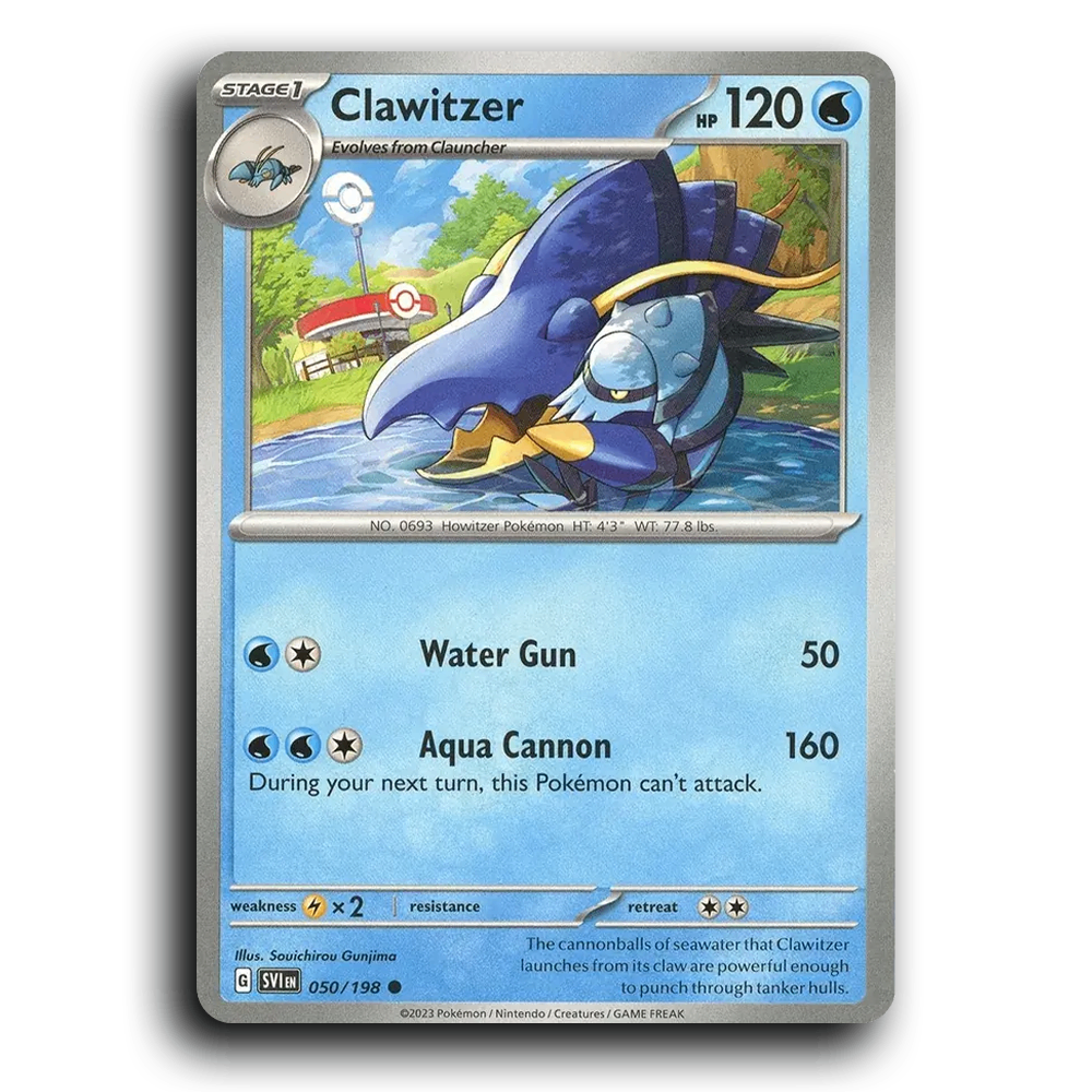 Clawitzer (050/198) [Scarlet & Violet] Common Souichirou Gunjima Pokemon Card TCG Near Mint NM