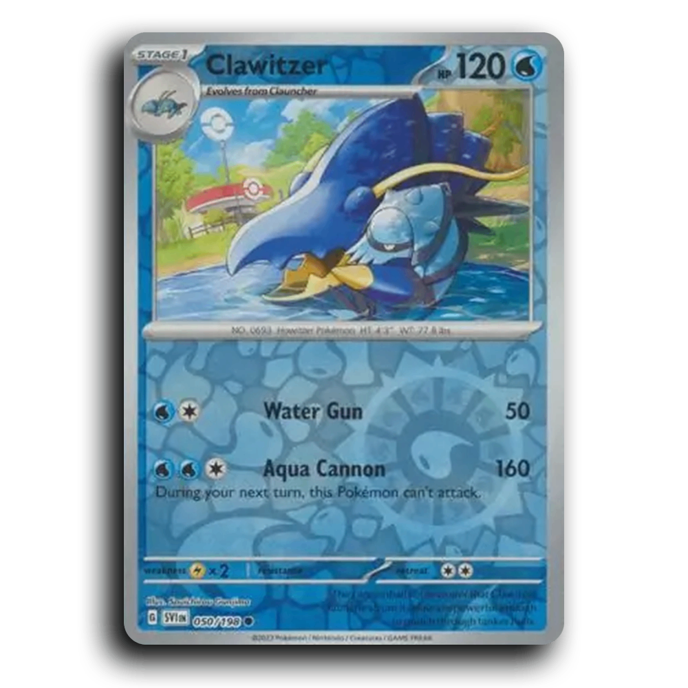 Clawitzer (050/198) [Scarlet & Violet] Common Souichirou Gunjima Pokemon Card TCG Near Mint NM Reverse Holo