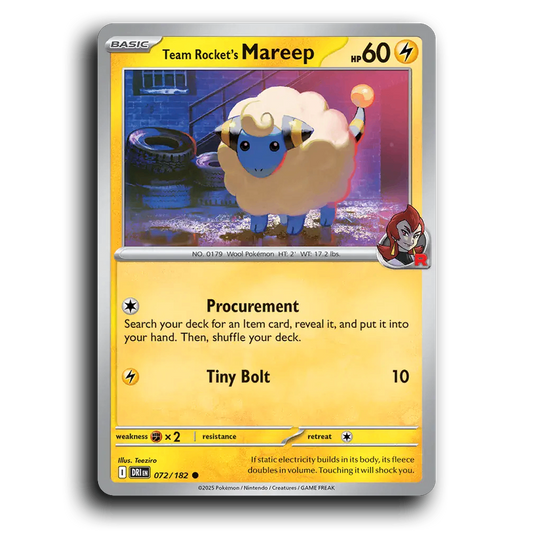 Team Rocket's Mareep - 072/182 [SV10 - Destined Rivals]