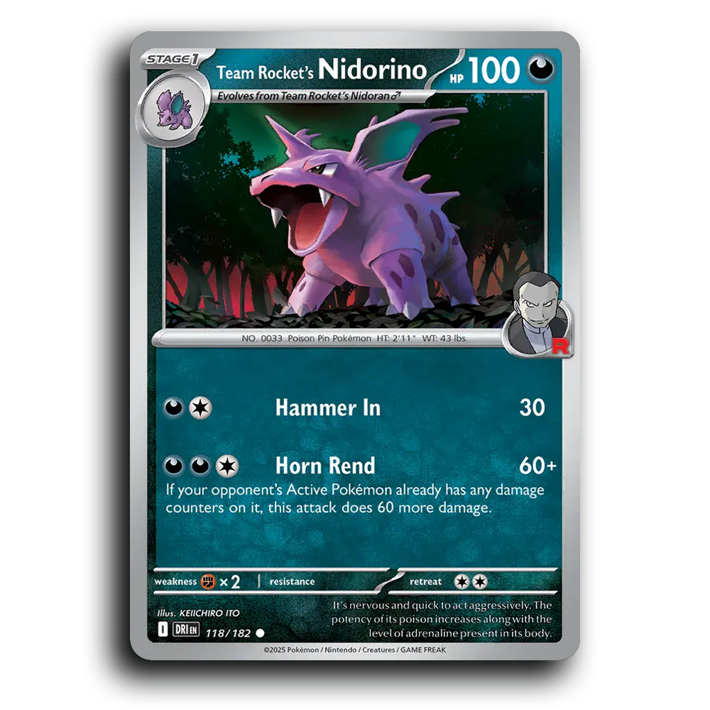 Team Rocket's Nidorino - 118/182 [SV10 - Destined Rivals]