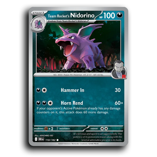 Team Rocket's Nidorino - 118/182 [SV10 - Destined Rivals]