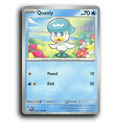 Quaxly (052/198) [Scarlet & Violet] Common Mizue Pokemon Card TCG Near Mint NM