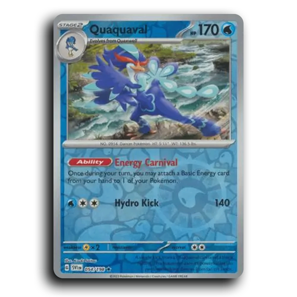 Quaquaval (054/198) [Scarlet & Violet] Rare Kouki Saitou Pokemon Card TCG Near Mint NM Reverse Holo