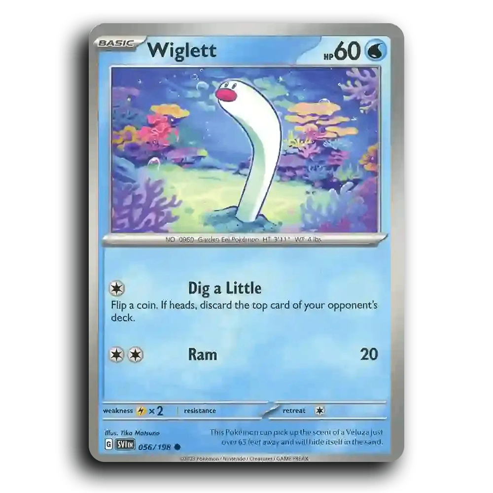Wiglett (056/198) [Scarlet & Violet] Common Tika Matsuno Pokemon Card TCG Near Mint NM