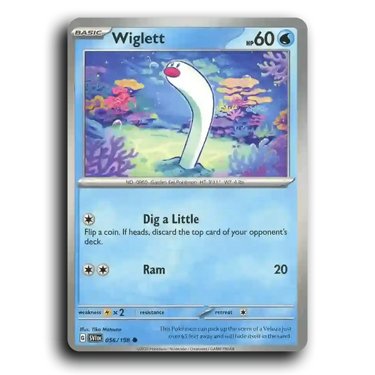 Wiglett (056/198) [Scarlet & Violet] Common Tika Matsuno Pokemon Card TCG Near Mint NM
