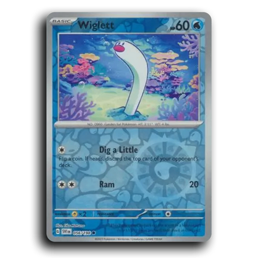 Wiglett (056/198) [Scarlet & Violet] Common Tika Matsuno Pokemon Card TCG Near Mint NM Reverse Holo