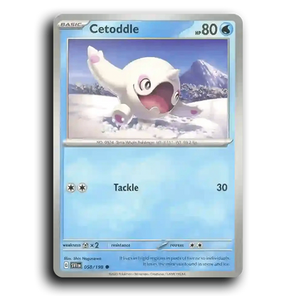 Cetoddle (058/198) [Scarlet & Violet] Common Shin Nagasawa Pokemon Card TCG Near Mint NM