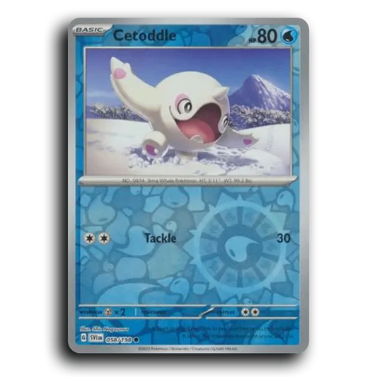 Cetoddle (058/198) [Scarlet & Violet] Common Shin Nagasawa Pokemon Card TCG Near Mint NM Reverse Holo