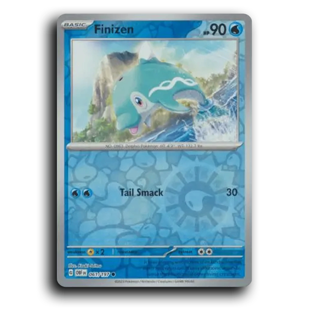 Finizen (061/197) [Obsidian Flames] 2023 G Common English Kouki Saitou Water OBF Basic Dolphin Pokémon Pokemon Card TCG Near Mint NM Reverse Holo