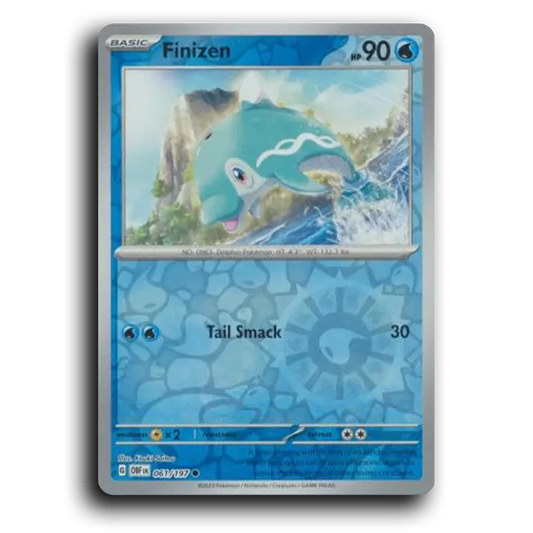 Finizen (061/197) [Obsidian Flames] 2023 G Common English Kouki Saitou Water OBF Basic Dolphin Pokémon Pokemon Card TCG Near Mint NM Reverse Holo