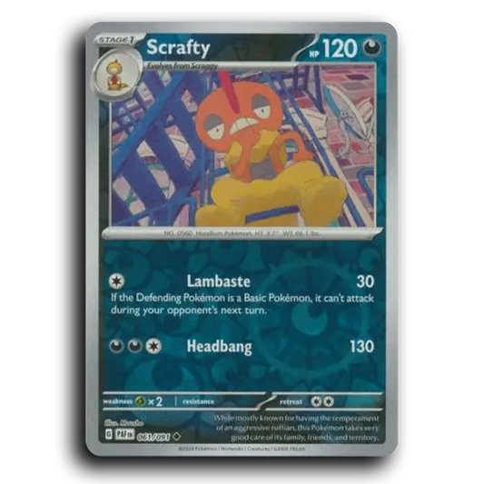 Scrafty (061/091) [Paldean Fates]