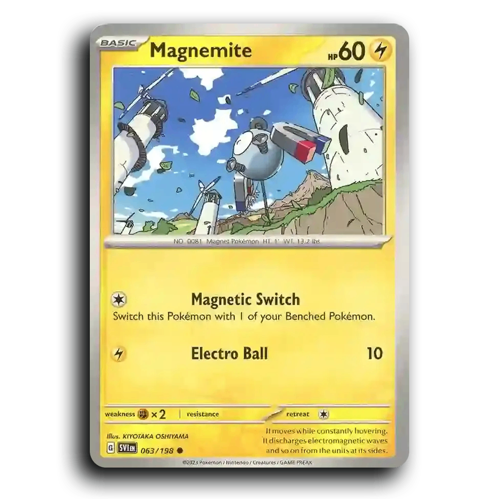 Magnemite (063/198) [Scarlet & Violet] Common KIYOTAKA OSHIYAMA Pokemon Card TCG Near Mint NM