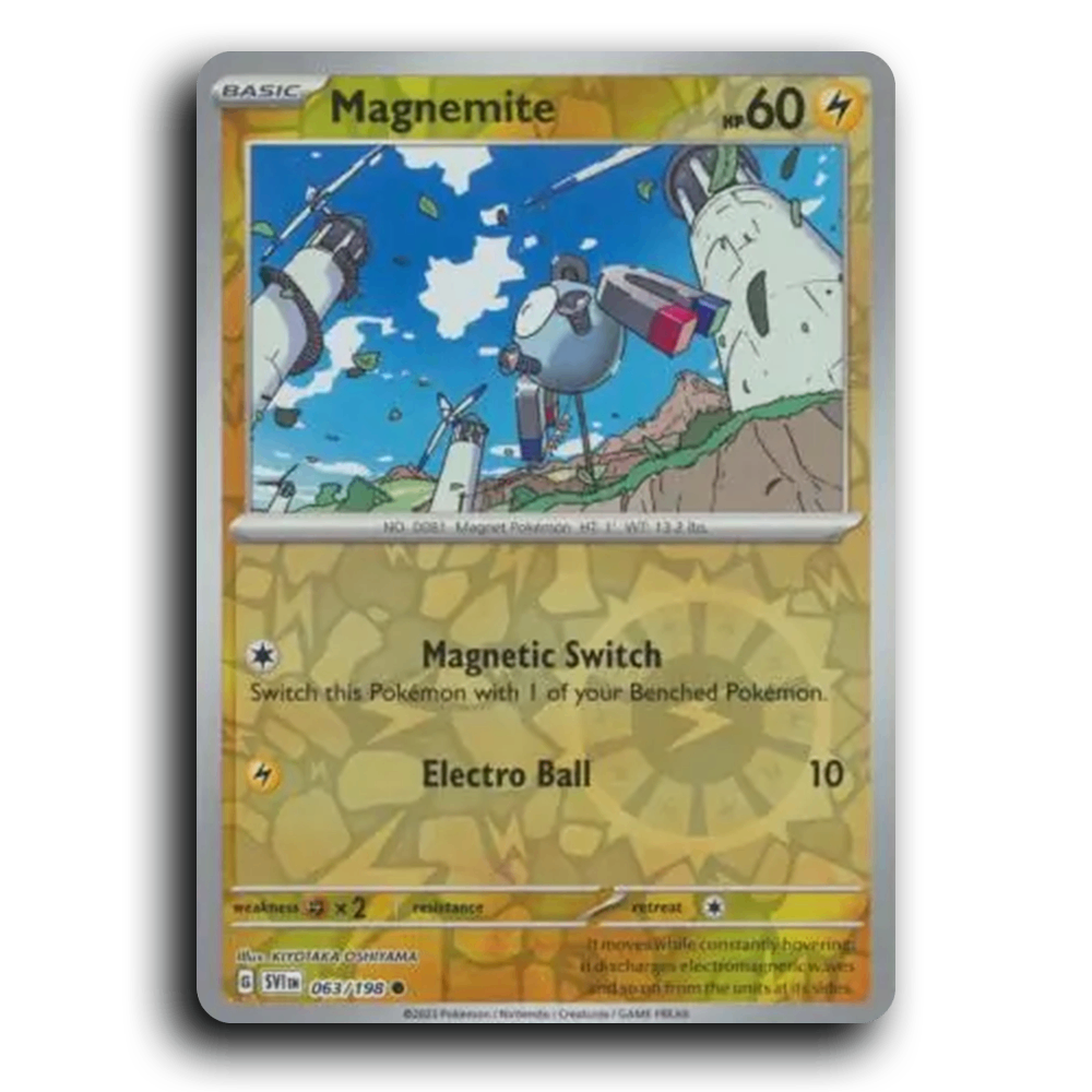 Magnemite (063/198) [Scarlet & Violet] Common KIYOTAKA OSHIYAMA Pokemon Card TCG Near Mint NM Reverse Holo
