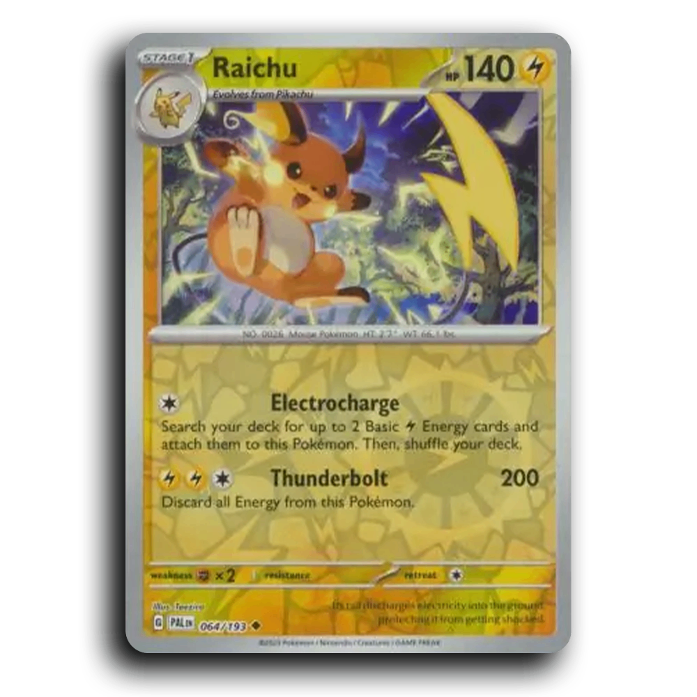 Raichu (064/193) [Paldea Evolved] Uncommon Pokemon Card TCG Near Mint NM Reverse Holo