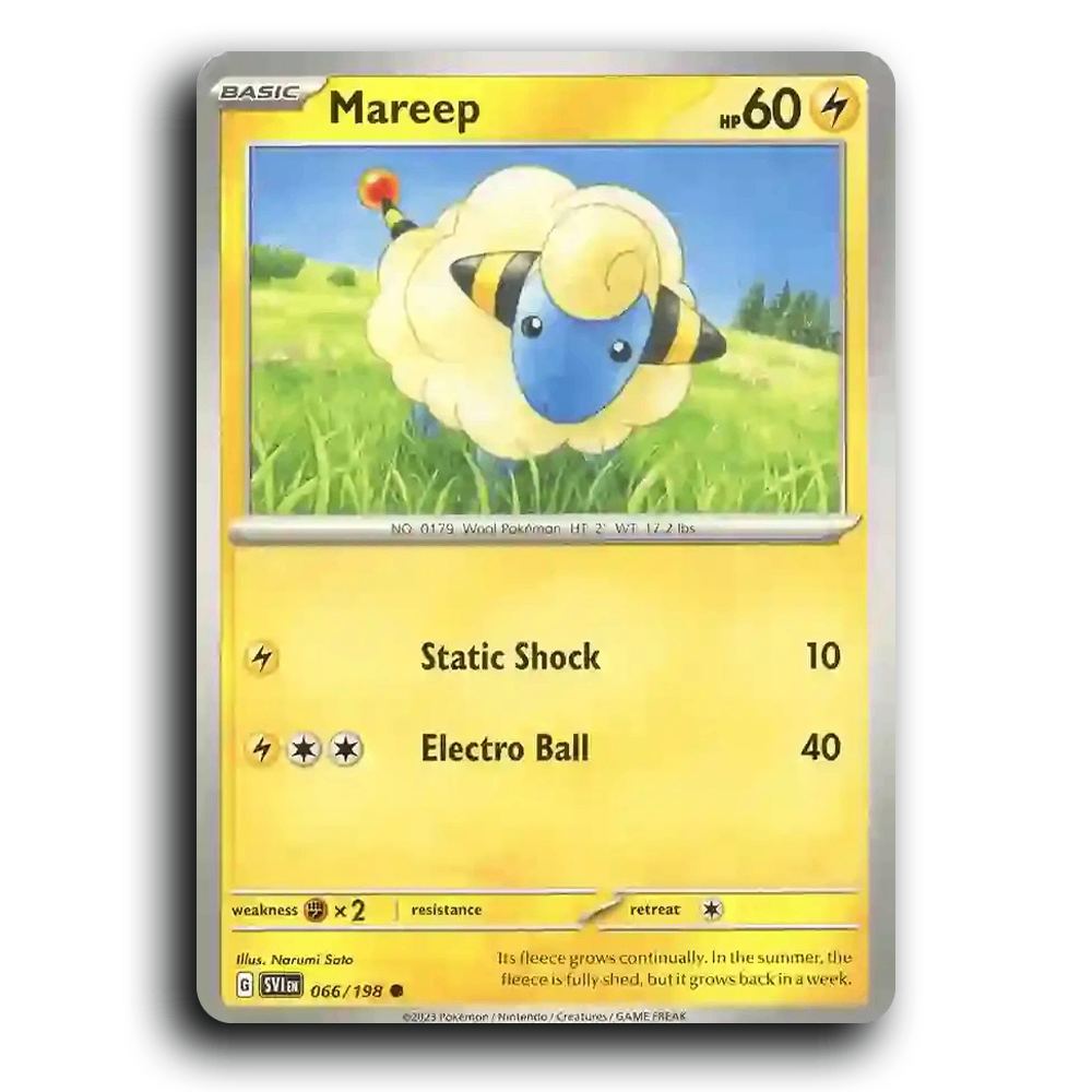Mareep (066/198) [Scarlet & Violet] Common Narumi Sato Pokemon Card TCG Near Mint NM