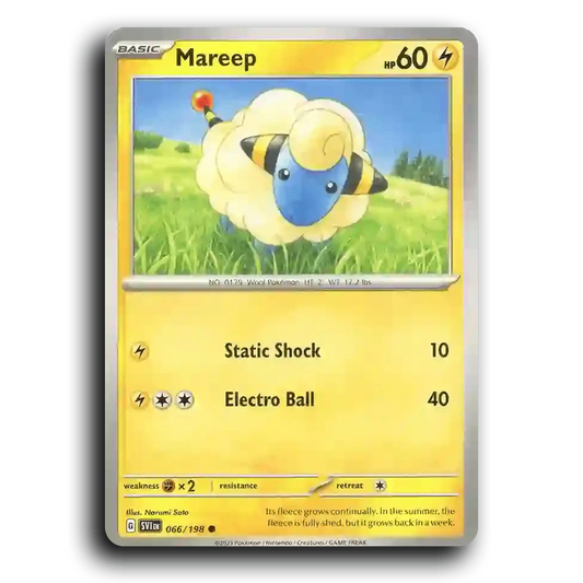 Mareep (066/198) [Scarlet & Violet] Common Narumi Sato Pokemon Card TCG Near Mint NM