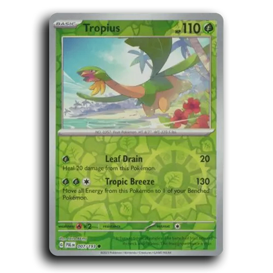 Tropius (007/193) [Paldea Evolved] Common Pokemon Card TCG Near Mint NM Reverse Holo