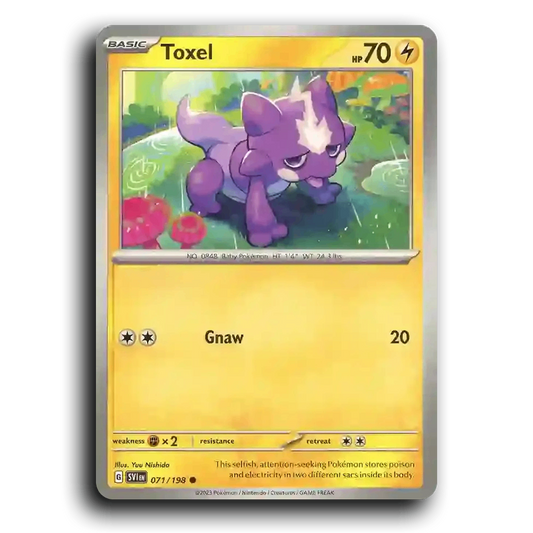 Toxel (071/198) [Scarlet & Violet] Common Yuu Nishida Pokemon Card TCG Near Mint NM