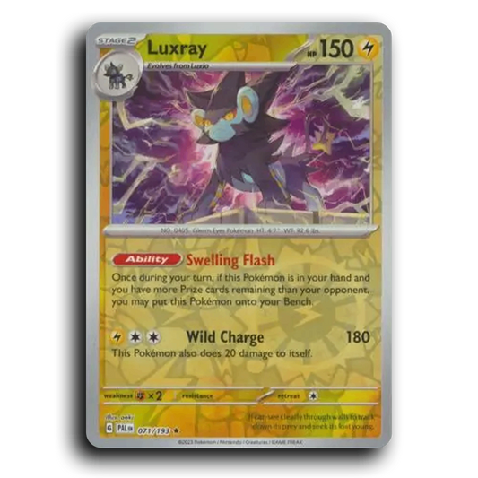 Luxray (071/193) [Paldea Evolved] Rare Pokemon Card TCG Near Mint NM Reverse Holo