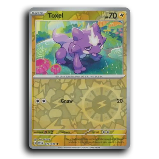 Toxel (071/198) [Scarlet & Violet] Common Yuu Nishida Pokemon Card TCG Near Mint NM Reverse Holo