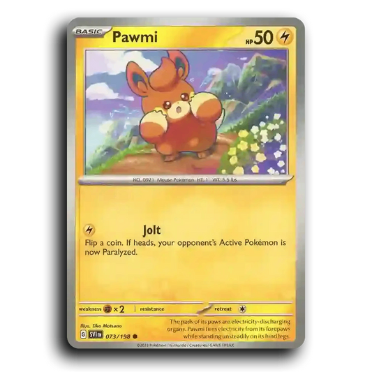 Pawmi (073/198) [Scarlet & Violet] Common Tika Matsuno Pokemon Card TCG Near Mint NM