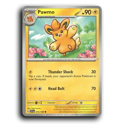 Pawmo (075/198) [Scarlet & Violet] Common Saya Tsuruta Pokemon Card TCG Near Mint NM