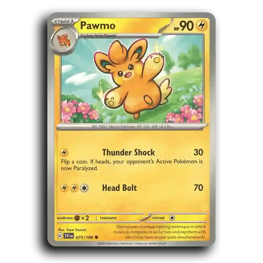 Pawmo (075/198) [Scarlet & Violet] Common Saya Tsuruta Pokemon Card TCG Near Mint NM