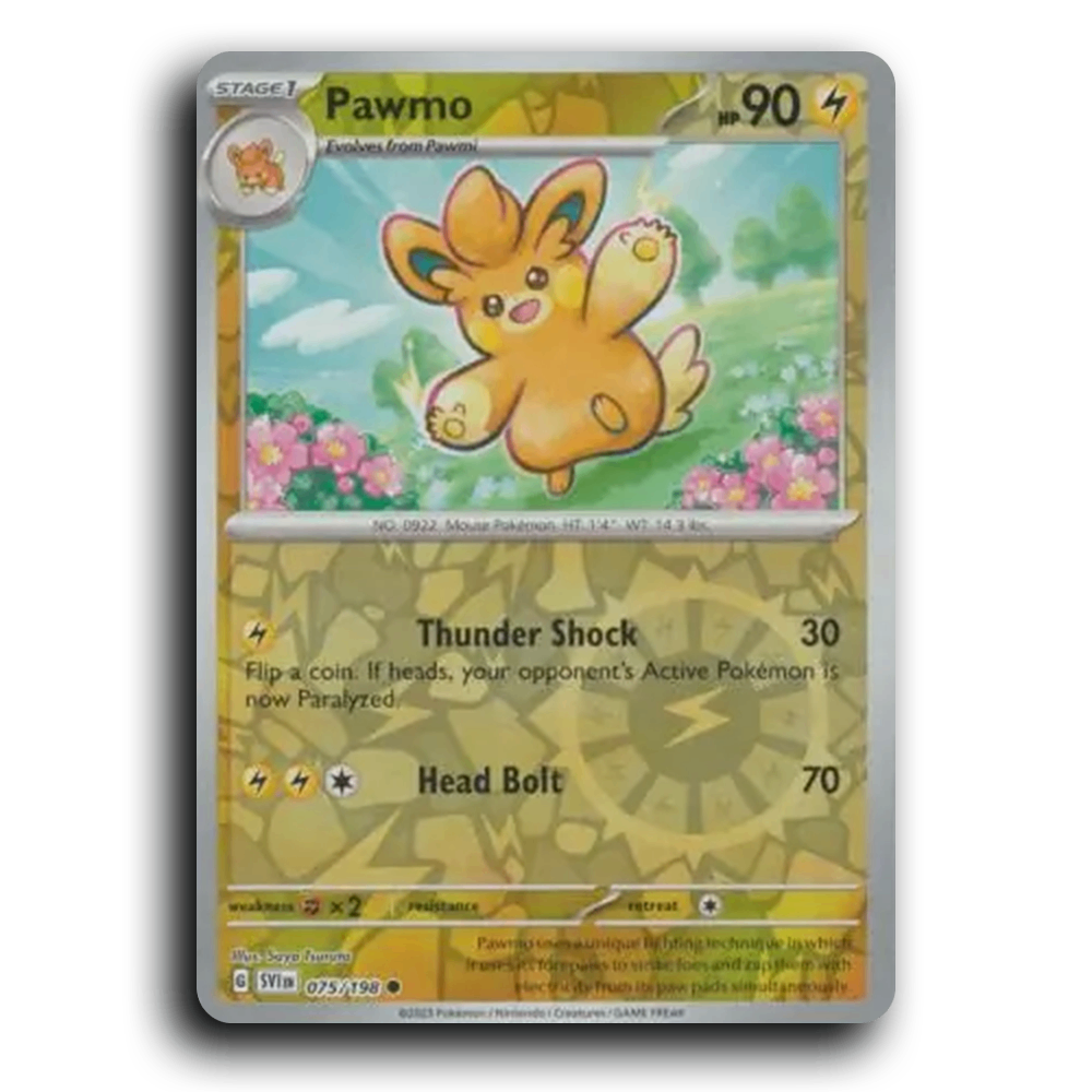 Pawmo (075/198) [Scarlet & Violet] Common Saya Tsuruta Pokemon Card TCG Near Mint NM Reverse Holo