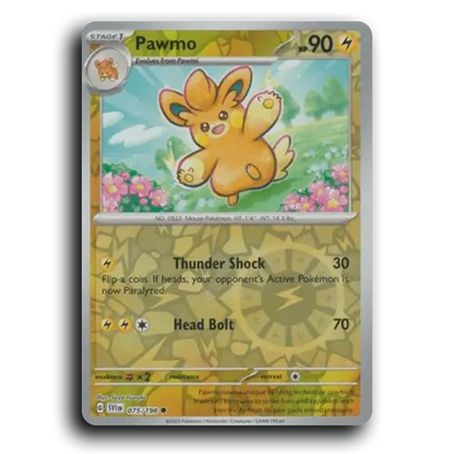 Pawmo (075/198) [Scarlet & Violet] Common Saya Tsuruta Pokemon Card TCG Near Mint NM Reverse Holo