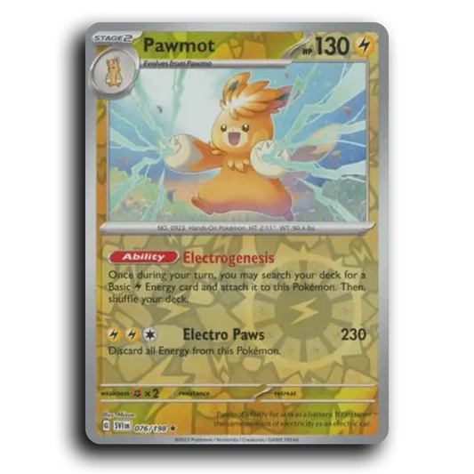 Pawmot (076/198) [Scarlet & Violet] Rare Mizue Pokemon Card TCG Near Mint NM Reverse Holo