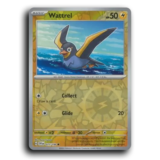 Wattrel (077/198) [Scarlet & Violet] Common Saya Tsuruta Pokemon Card TCG Near Mint NM Reverse Holo