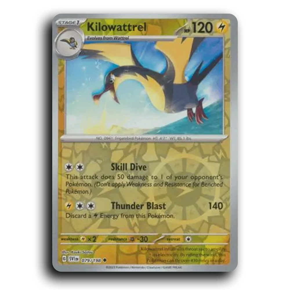 Kilowattrel (079/198) [Scarlet & Violet] Uncommon Kouki Saitou Pokemon Card TCG Near Mint NM Reverse Holo