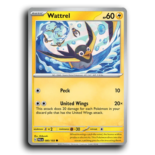 Wattrel (080/193) [Paldea Evolved] Common Pokemon Card TCG Near Mint NM