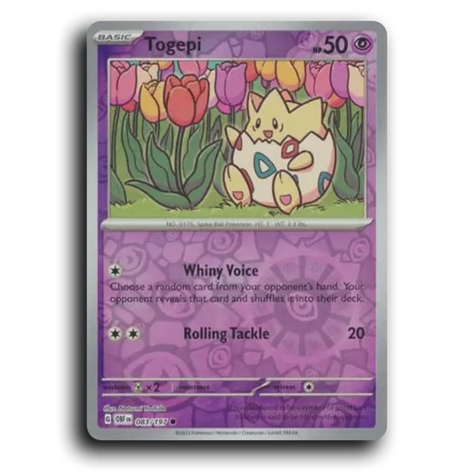 Togepi (083/197) [Obsidian Flames] 2023 G Common English Natsumi Yoshida Psychic OBF Basic Spike Ball Pokémon Pokemon Card TCG Near Mint NM Reverse Holo