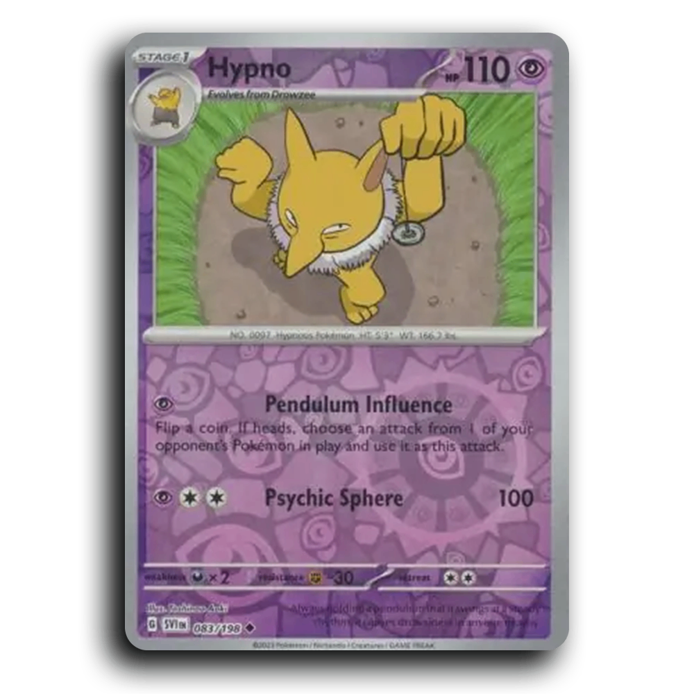 Hypno (083/198) [Scarlet & Violet] Uncommon Toshinao Aoki Pokemon Card TCG Near Mint NM Reverse Holo