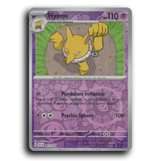 Hypno (083/198) [Scarlet & Violet] Uncommon Toshinao Aoki Pokemon Card TCG Near Mint NM Reverse Holo