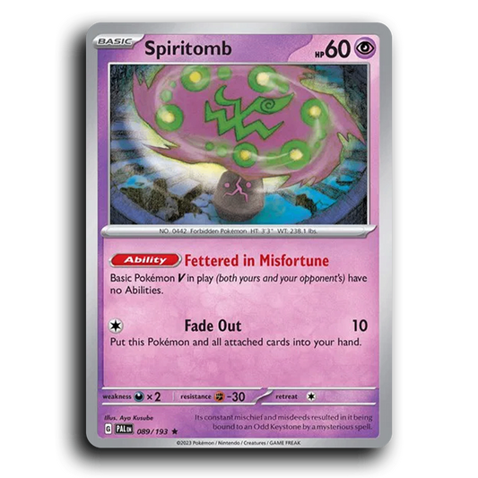 Spiritomb (089/193) [Paldea Evolved] Rare Pokemon Card TCG Near Mint NM