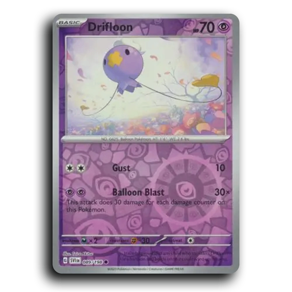 Drifloon (089/198) [Scarlet & Violet] Common Taira Akitsu Pokemon Card TCG Near Mint NM Reverse Holo