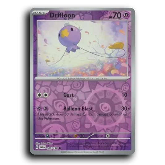 Drifloon (089/198) [Scarlet & Violet] Common Taira Akitsu Pokemon Card TCG Near Mint NM Reverse Holo