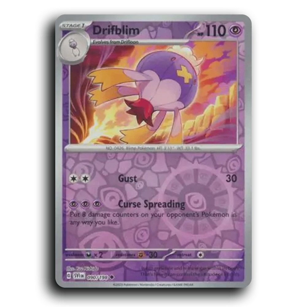 Drifblim (090/198) [Scarlet & Violet] Uncommon Yuu Nishida Pokemon Card TCG Near Mint NM Reverse Holo