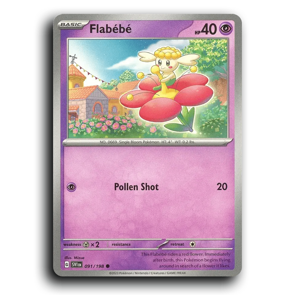 Flabebe (091/198) [Scarlet & Violet] Common Mizue Pokemon Card TCG Near Mint NM