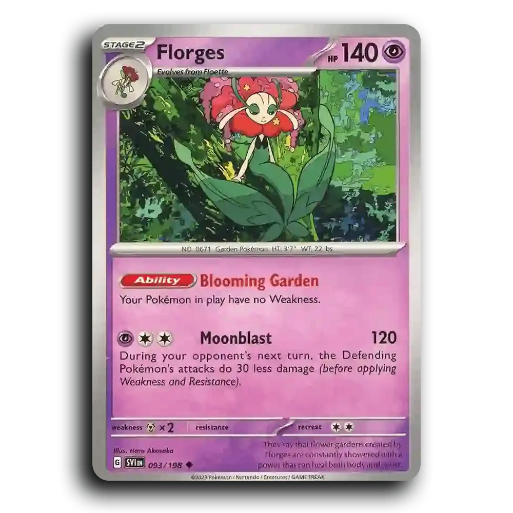 Florges (093/198) [Scarlet & Violet] Uncommon Haru Akasaka Pokemon Card TCG Near Mint NM