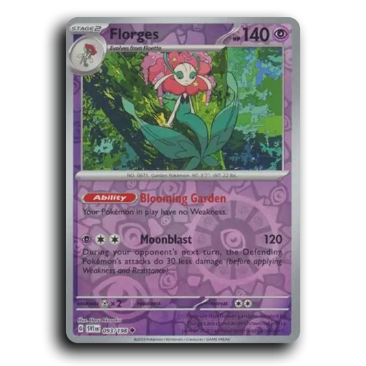 Florges (093/198) [Scarlet & Violet] Uncommon Haru Akasaka Pokemon Card TCG Near Mint NM Reverse Holo
