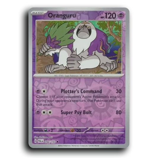 Oranguru (094/193) [Paldea Evolved] Uncommon Pokemon Card TCG Near Mint NM Reverse Holo