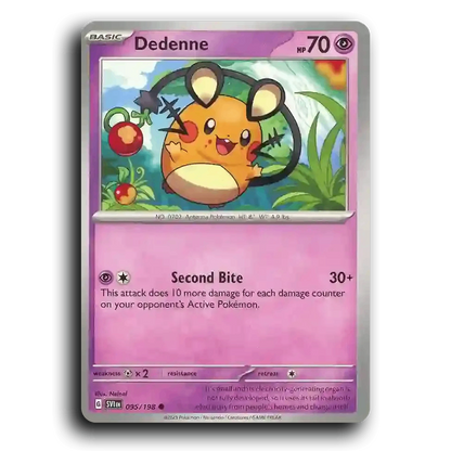 Dedenne (095/198) [Scarlet & Violet] Common Nelnal Pokemon Card TCG Near Mint NM