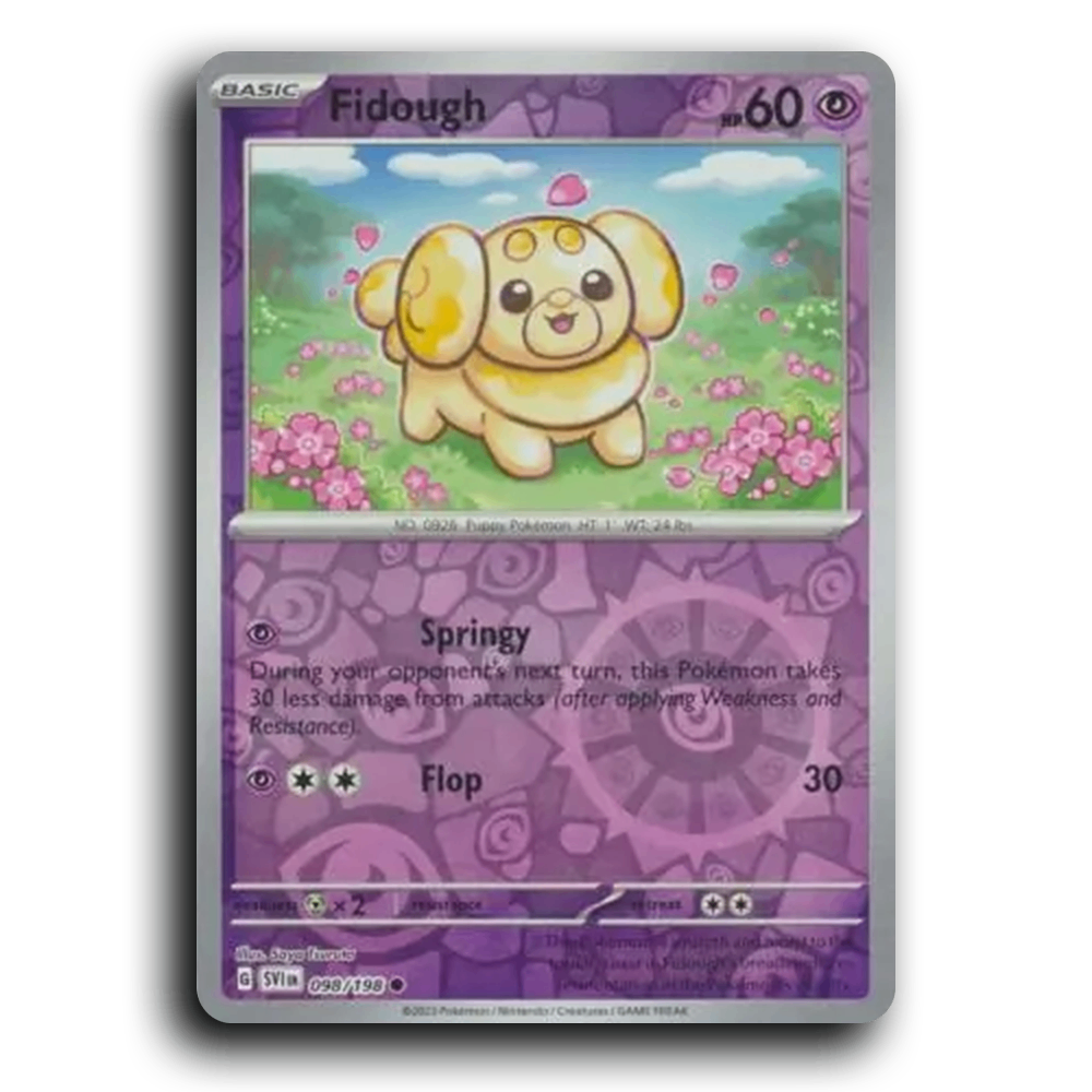 Fidough (098/198) [Scarlet & Violet] Common Saya Tsuruta Pokemon Card TCG Near Mint NM Reverse Holo
