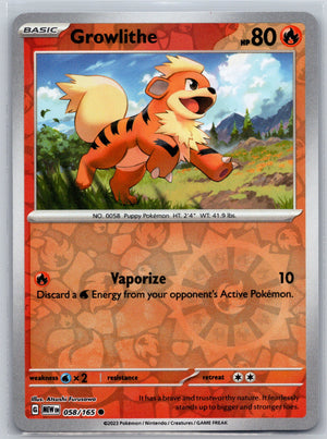 Growlithe 058/165 [SV: Scarlet & Violet 151]