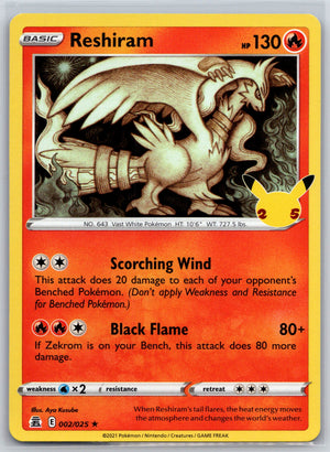 Reshiram 002/025 [Celebrations]